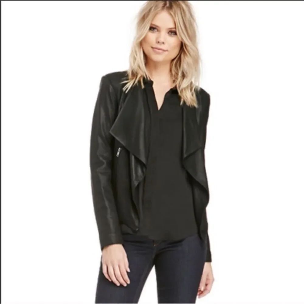 BB DAKOTA | Tyne Leather Jacket Black Size Small